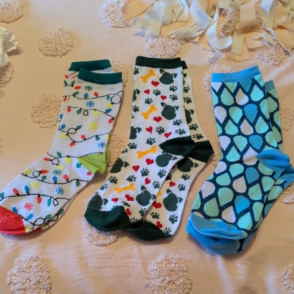 Other - Women's Colorful Patterned Socks Set, One Size